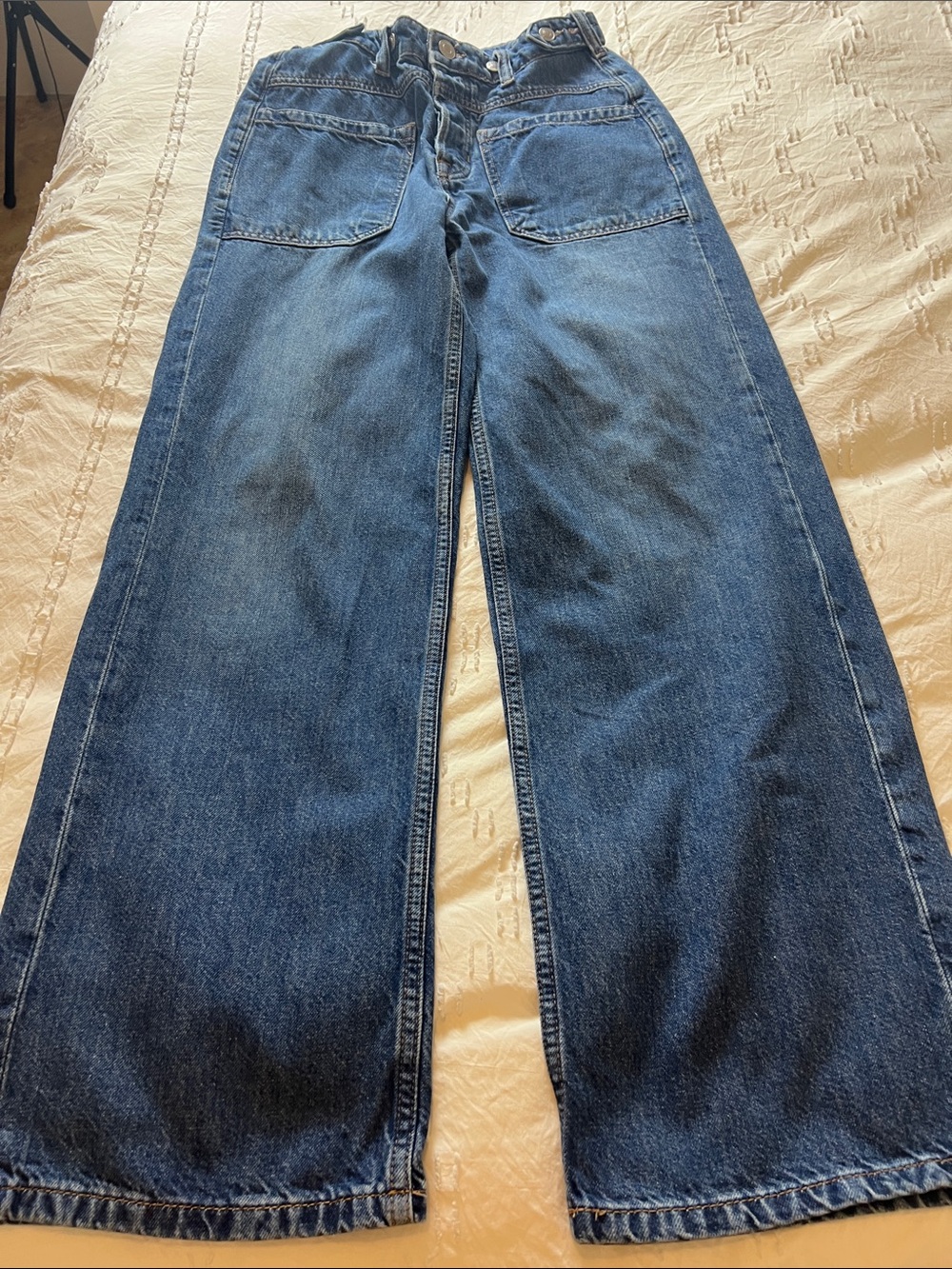 We The Free Jeans Palmer Cuff Vintage High-Rise Wide Leg Free People Revolve - Picture 9 of 14
